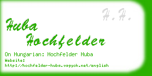 huba hochfelder business card